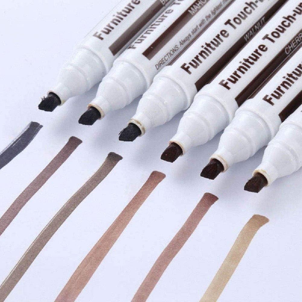 Furniture Pens for Touch-up | 6-Color Wood Stain Marker Pens - Quick Drying  Furniture Repair Tool for Tables, Desks, Wood Floors, and Bedposts Semone
