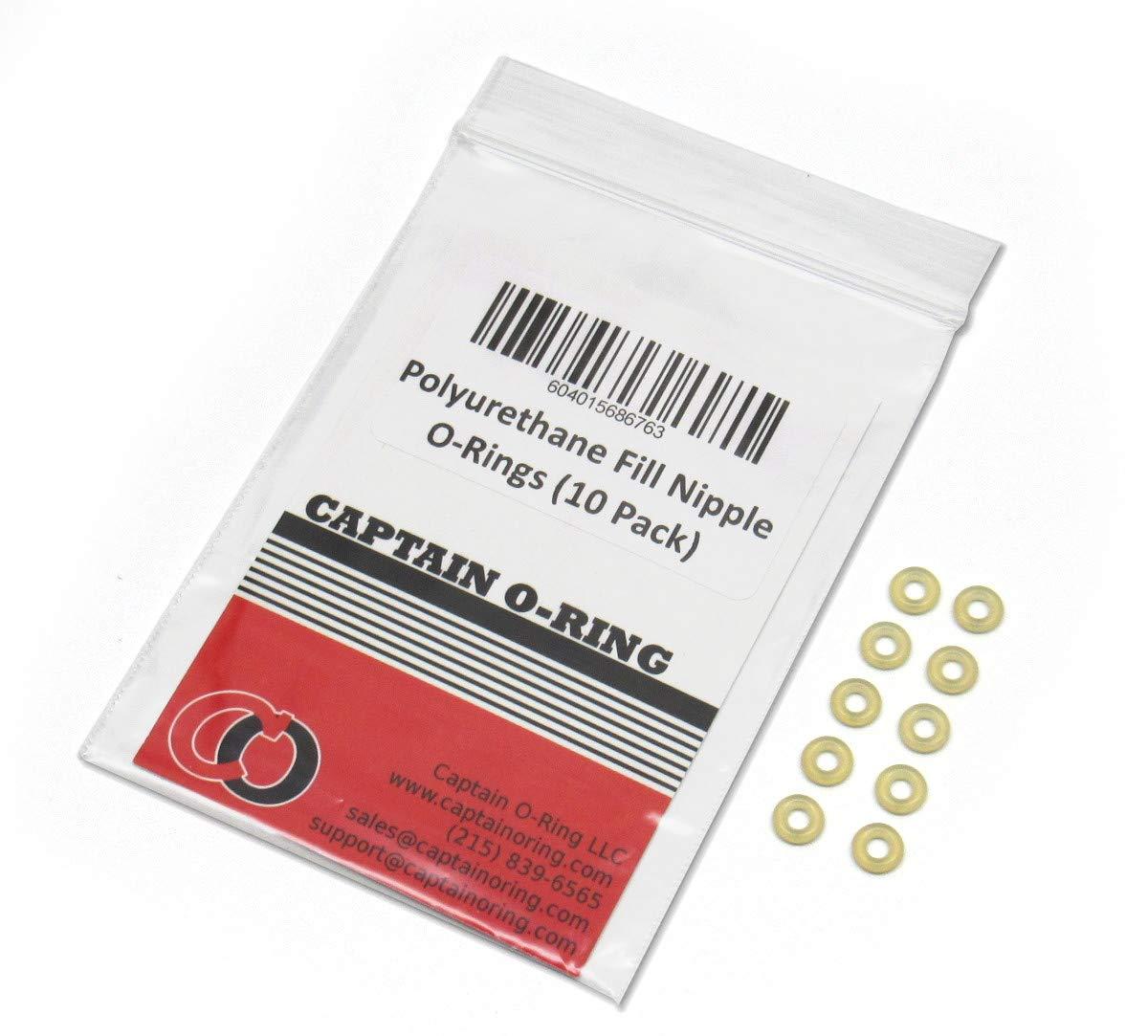 Captain O-Ring (10 Pack) Replacement Paintball Fill Nipple O-Rings (90  Durometer Polyurethane)