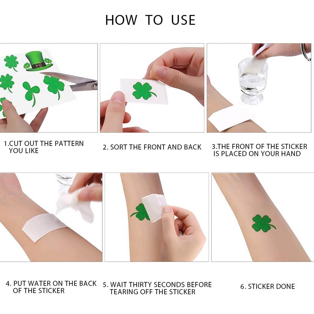 Amazon.com : St. Patrick's Day Tattoos – 10 Sheets Encci Temporary Shamrock  Tattoos 10 Set For St.Paddy's day Irish Tattoo Sticker Clover Tattoos  Parade Party Favors Decorations (style 1) : Beauty & Personal Care