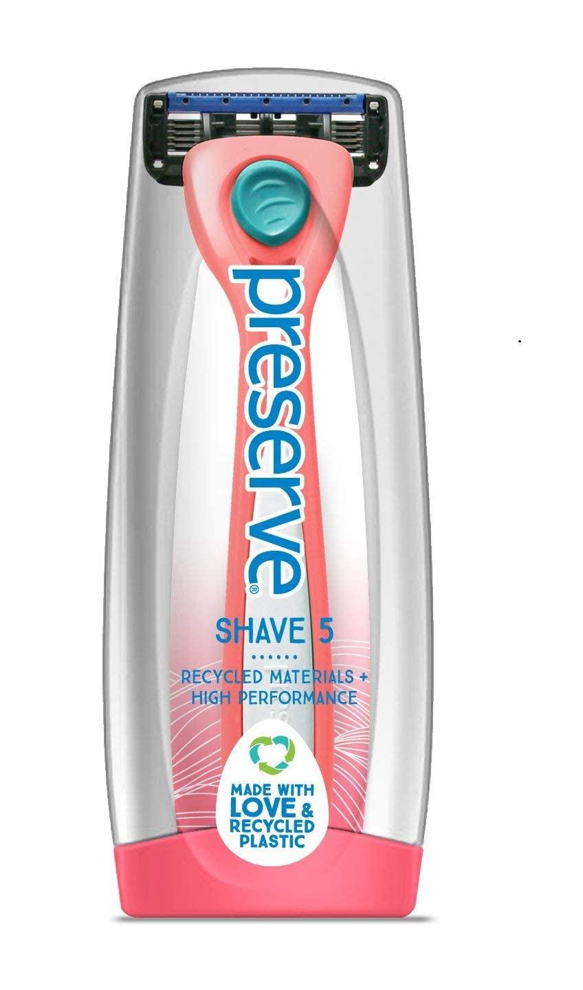 Preserve Shave 5 Blade Refillable Razor - Eco-Friendly, Recycled ...