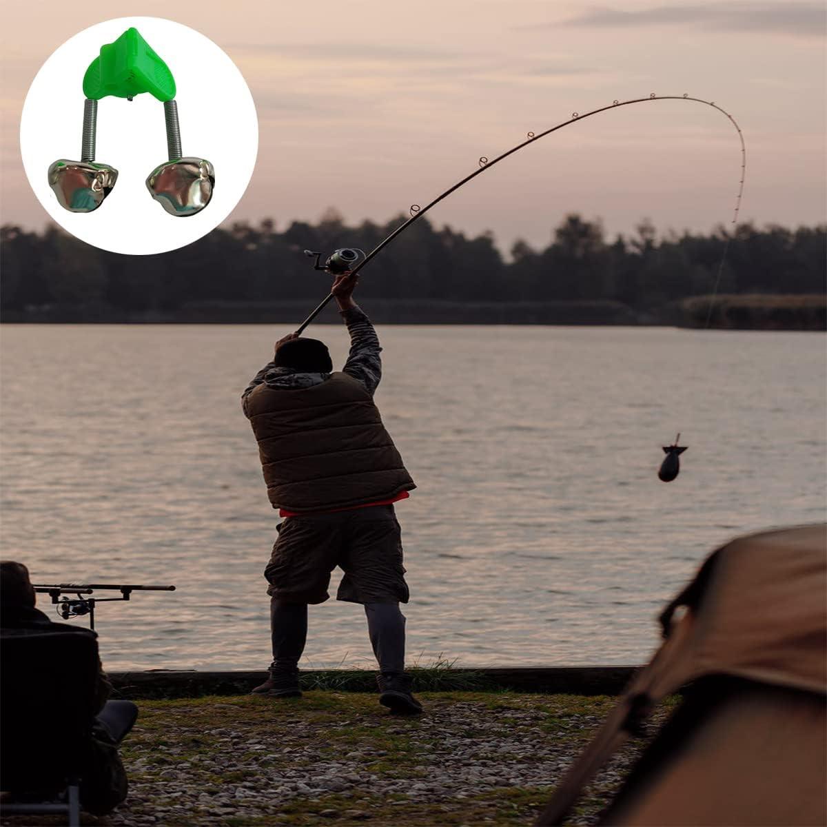 ZYYC 8 Pcs Fishing Rod Extra Loud Alarm Dual Alert Bell, Plastic