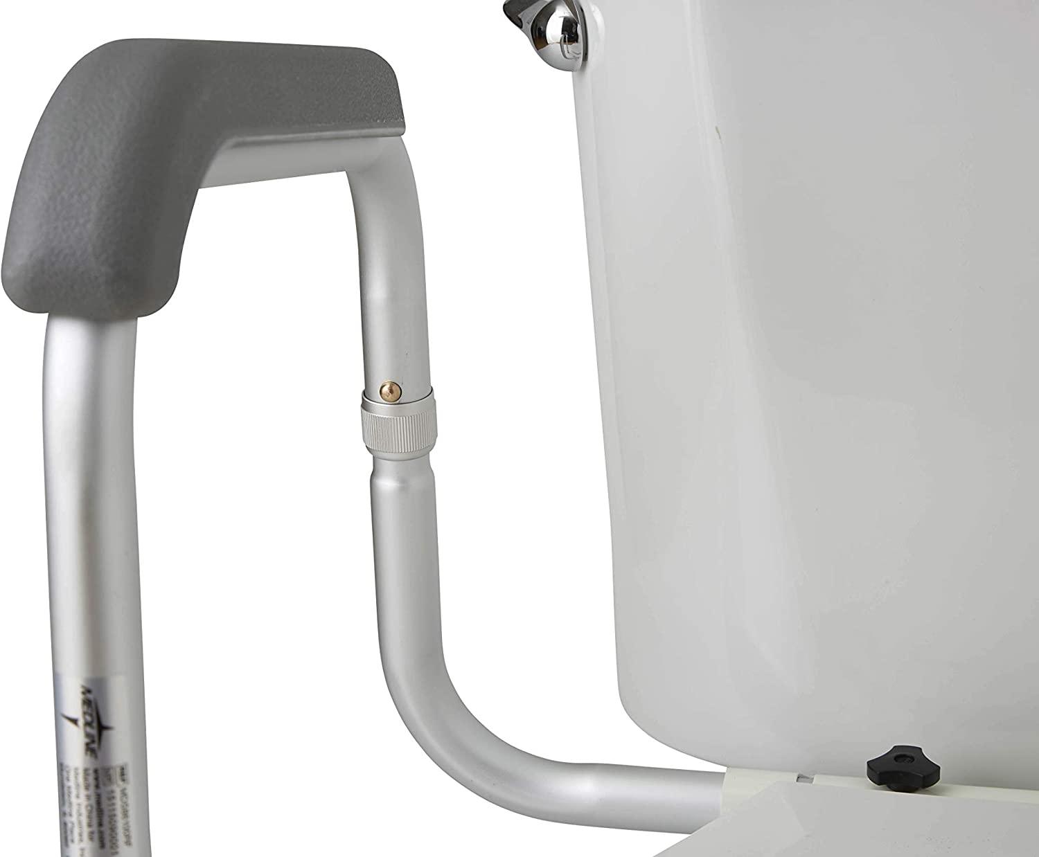 Medline Toilet Safety Rails, Safety Frame for Toilet with Easy