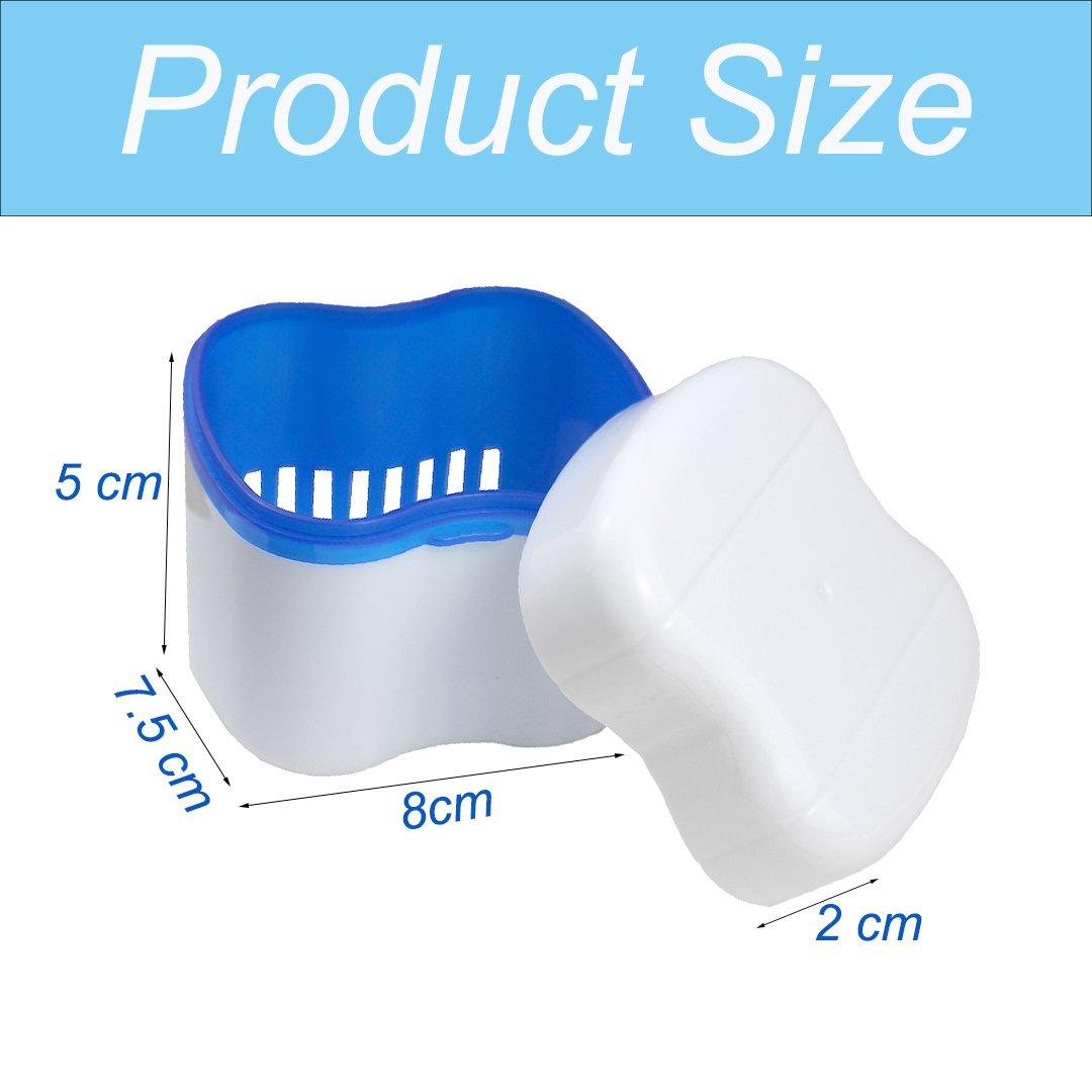 Bearals Denture Box, Denture Cup, Denture Case with Brush, Denture Bath