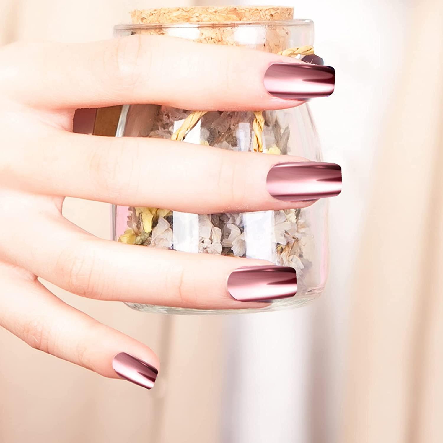 Duufin 22 Color Chrome Nail Powder Set Metallic Mirror Effect