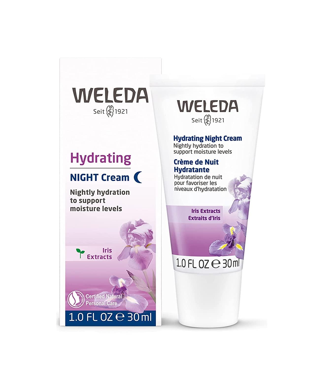 Weleda Hydrating Night Face Cream 1 Fluid Ounce Plant Rich Moisturizer