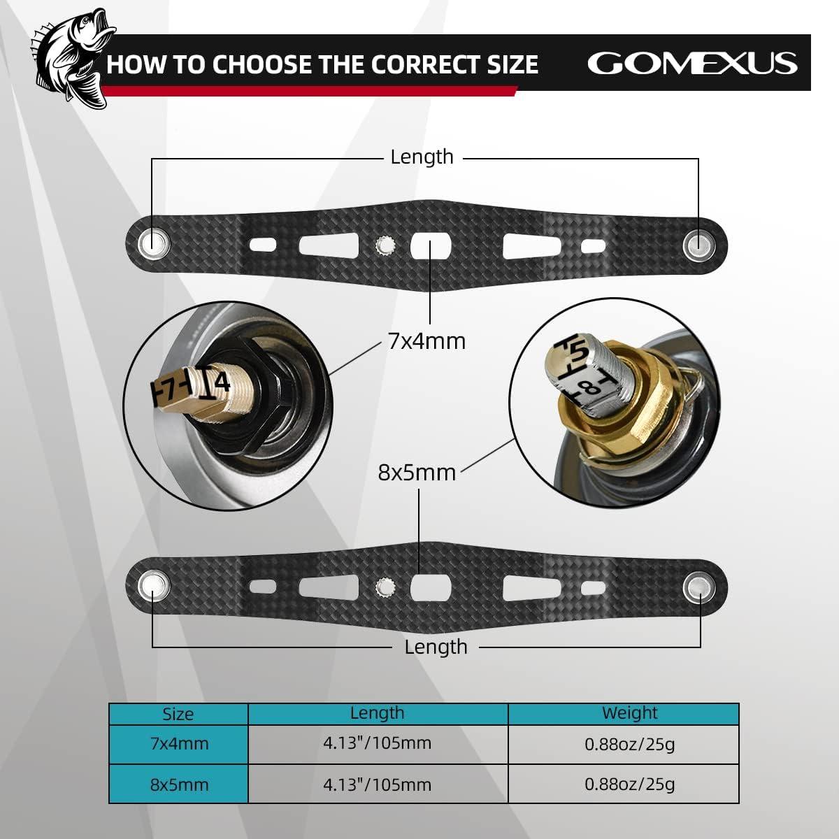 GOMEXUS Carbon Power Handle 7x4mm Compatible for Shimano SLX