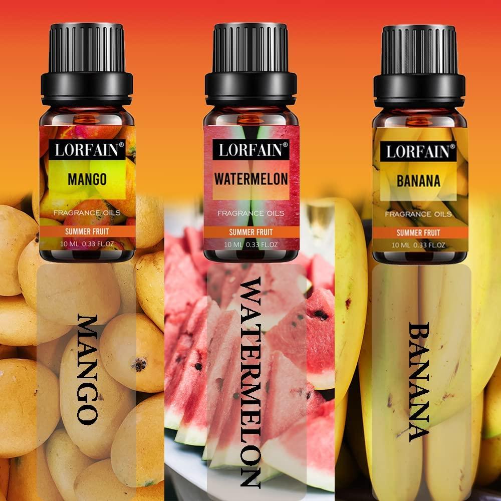 LorFain Fruity Fragrance Oil Gift Set for Soap, DIY Candle, Bath Bombs  Making, Premium Grade Scented Oils - Summer Fruit (6x10ml/0.34fl.oz)