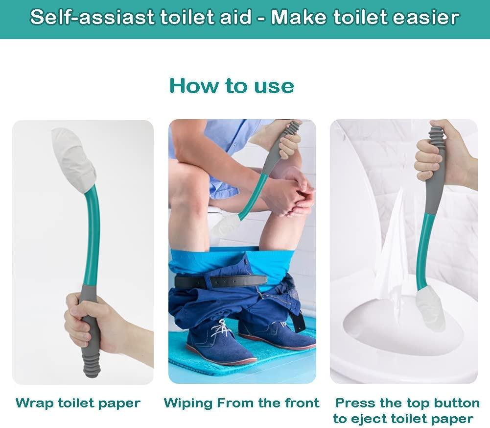 Toilet Aid Wiper Bathroom Buddy Wiping Self Assist Tool Long Reach Comfort Wipe Toilet Tissue