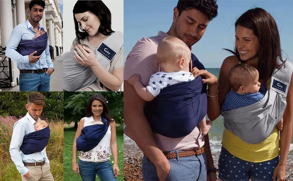 CUBY Baby Carrier Sling Baby Essentials for Newborn Natural Cotton
