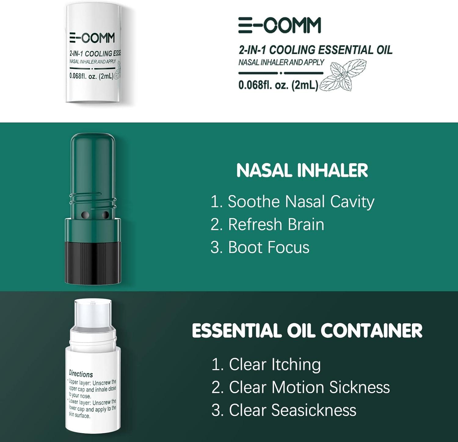 E-comm Nasal Sinus Inhaler - Natural Aromatherapy Vapor Stick for  Congestion Relief - Menthol Scent - 1 Pack (2 Count) | Buy Now with Express  International Delivery | GoSupps.com