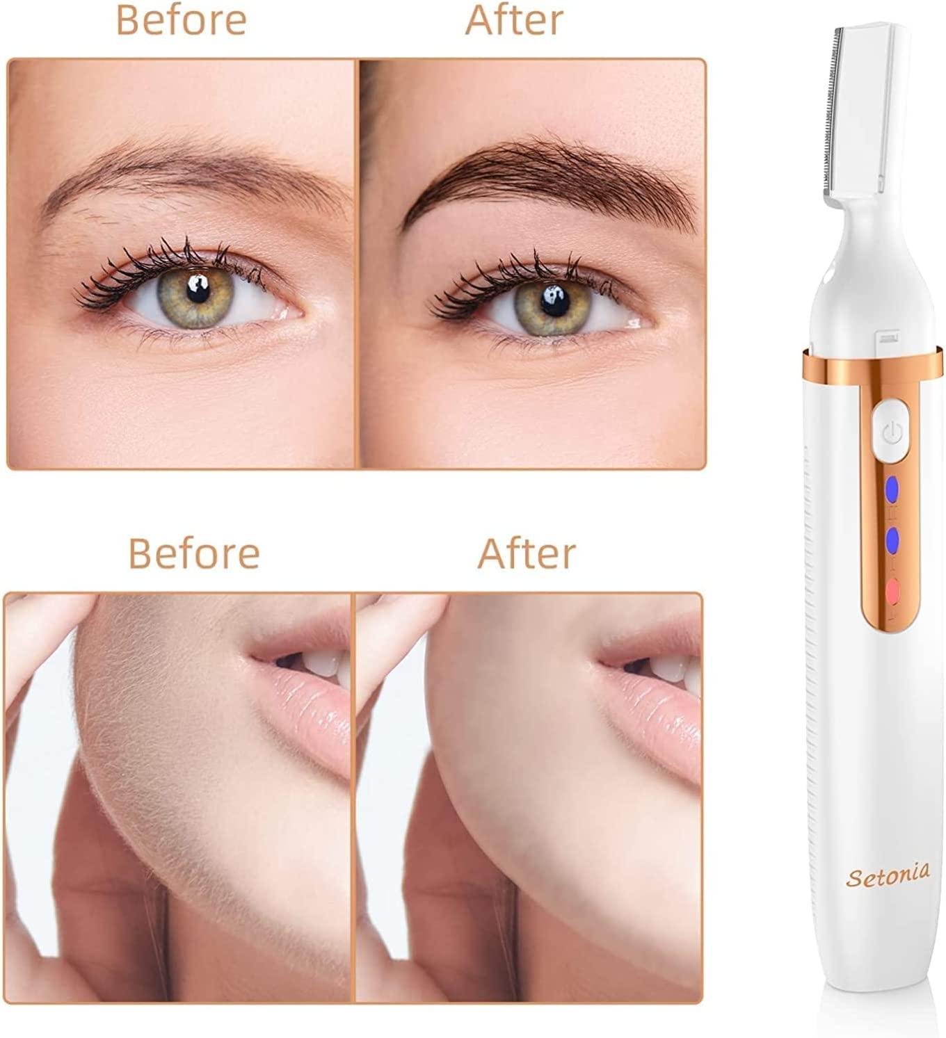Facial Hair Remover and Eyebrow Trimmer, Rechargeable Hair Removal