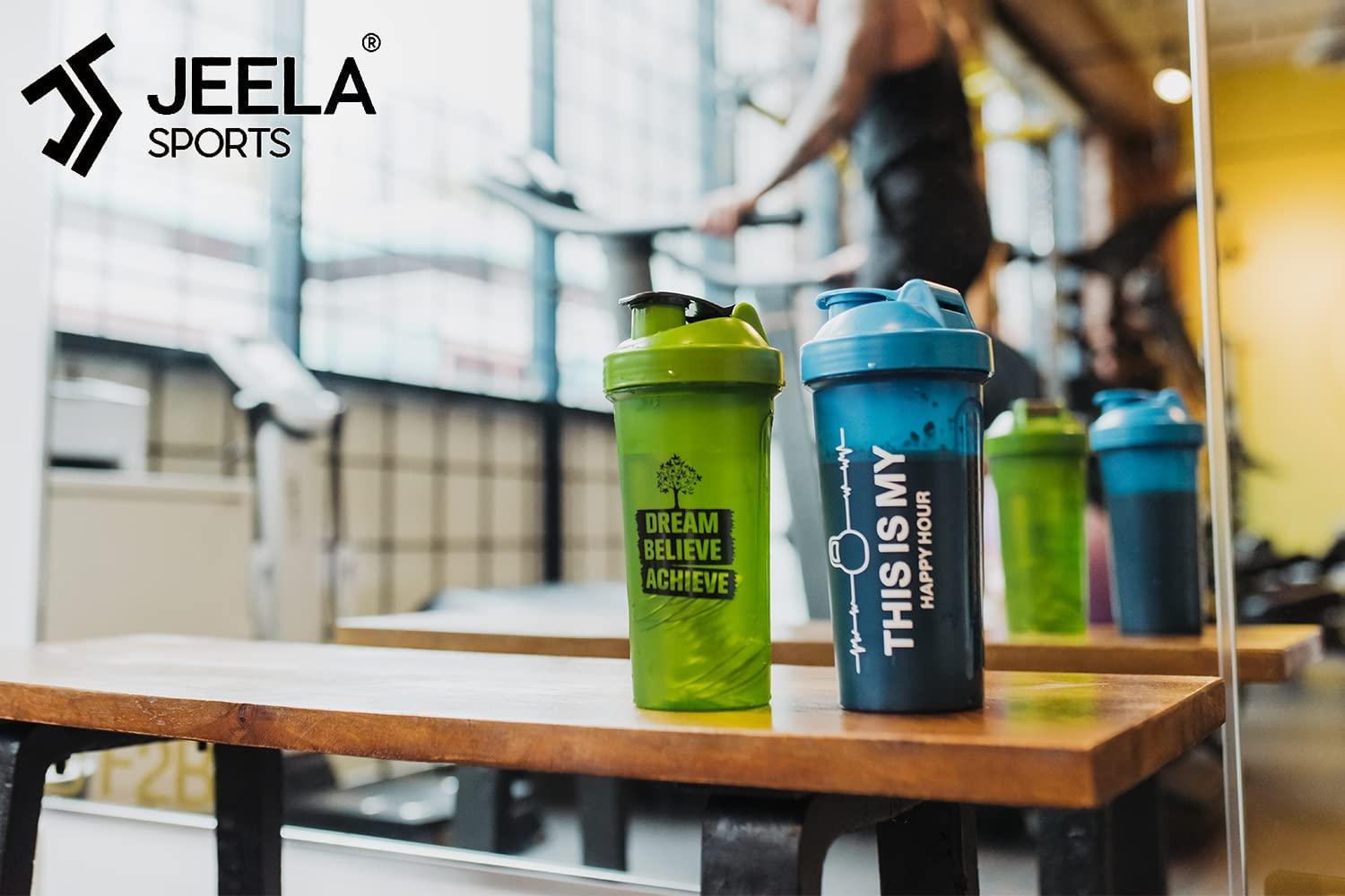 JEELA SPORTS [2 PACK Protein Shaker Bottles for Protein Mixes - 24 OZ -  Dishwasher Safe Shaker Cups …See more JEELA SPORTS [2 PACK Protein Shaker