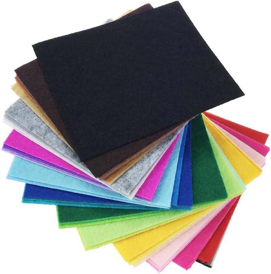 Felt Fabric Sheet 4x4 Assorted Color DIY Craft Squares Nonwoven 1mm Thick  Felt Fabric, Felt Sheets for Craft DIY Project, Patchwork Sewing 