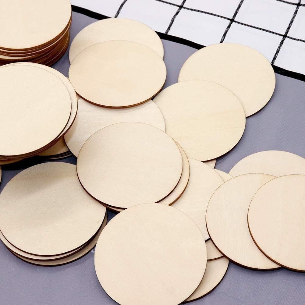 80pcs Unfinished Wood Circle 3 Inch Wooden Circles for Crafts for Wooden  Coasters DIY Crafts and Home Decoration Blank Wood Slices Children and  Students DIY Props Circle Canvas