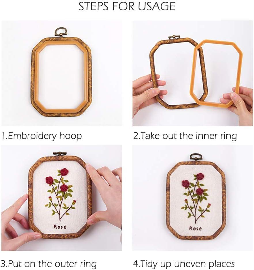 BestUBuy wooden Embroidery Hoop Ring Frame (6, 8, 10, 12 Inch) Set of 4