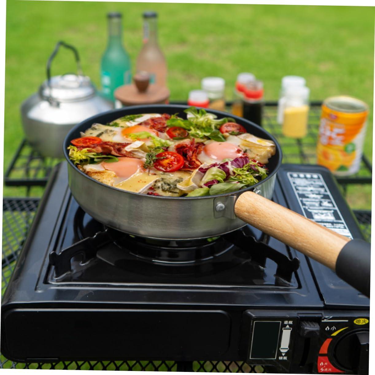 HAKIDZEL Camping Portable Pan Non Stick Cooking Utensils Egg Pan