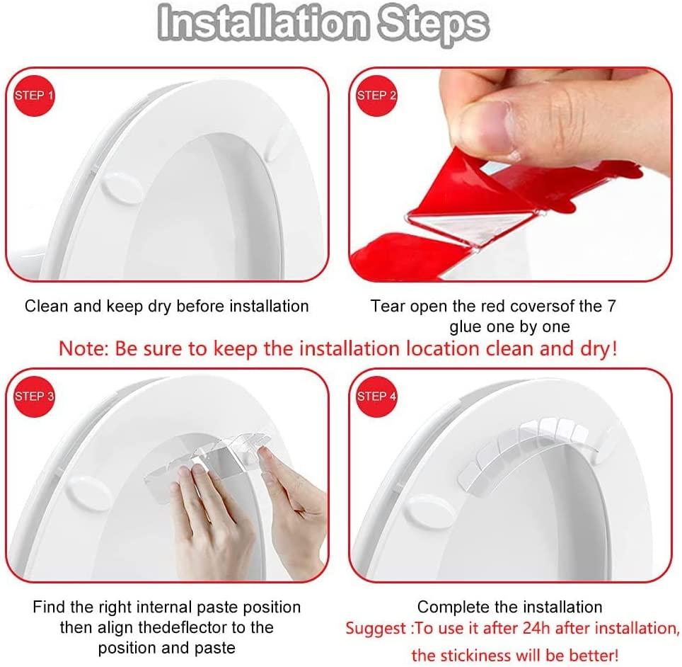 4PCS Toilet Seat Splash Guard,Potty Training Pee Splash Guard for Boys