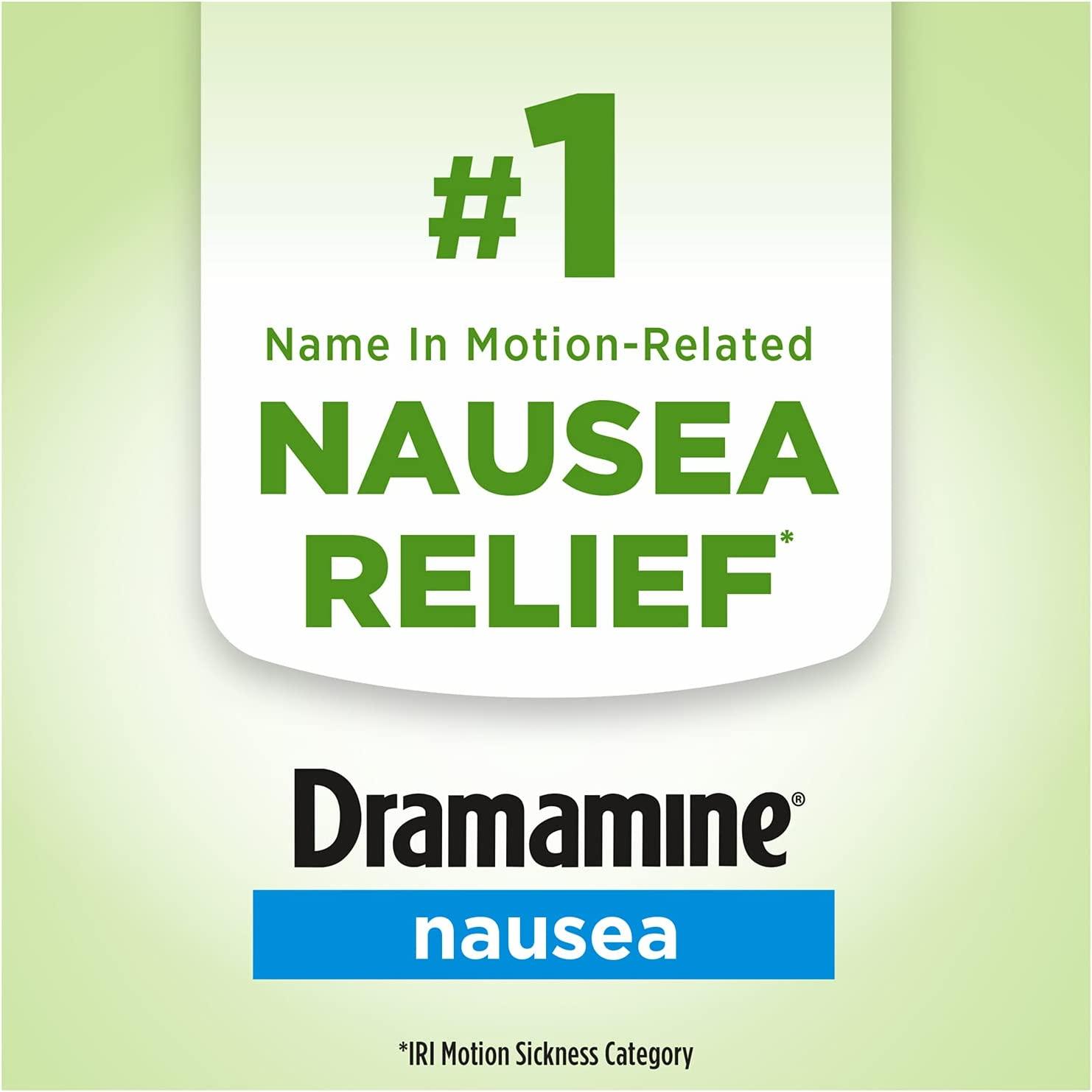 Dramamine Ginger Chews, Relieves Nausea, Lemon Honey Ginger Flavor, 20