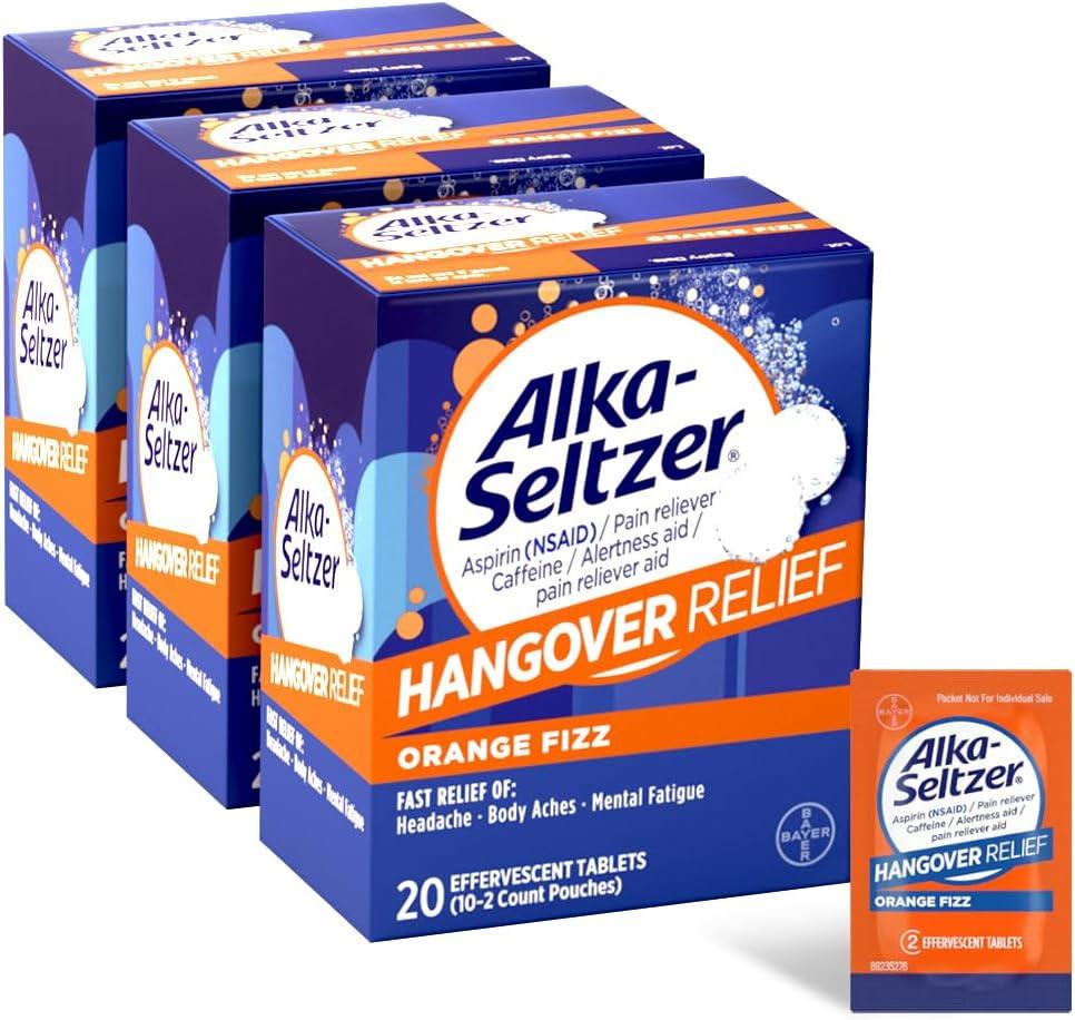 AlkaSeltzer Hangover Relief Tablets Fast Headache & Body Ache Relief
