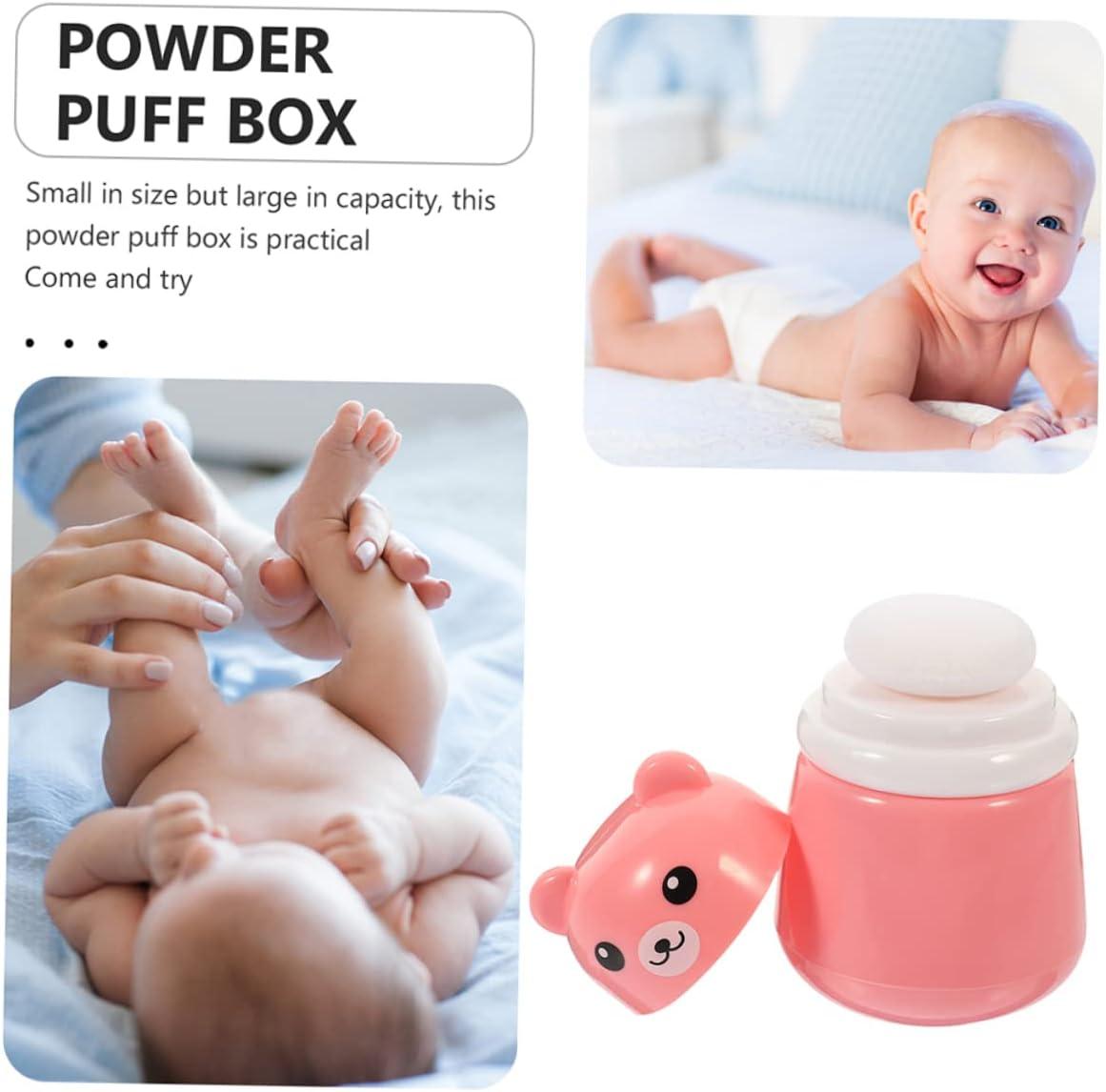 BIUDECO 3pcs Powder Puff Box Baby Powder Puff Baby Powders Baby Powder