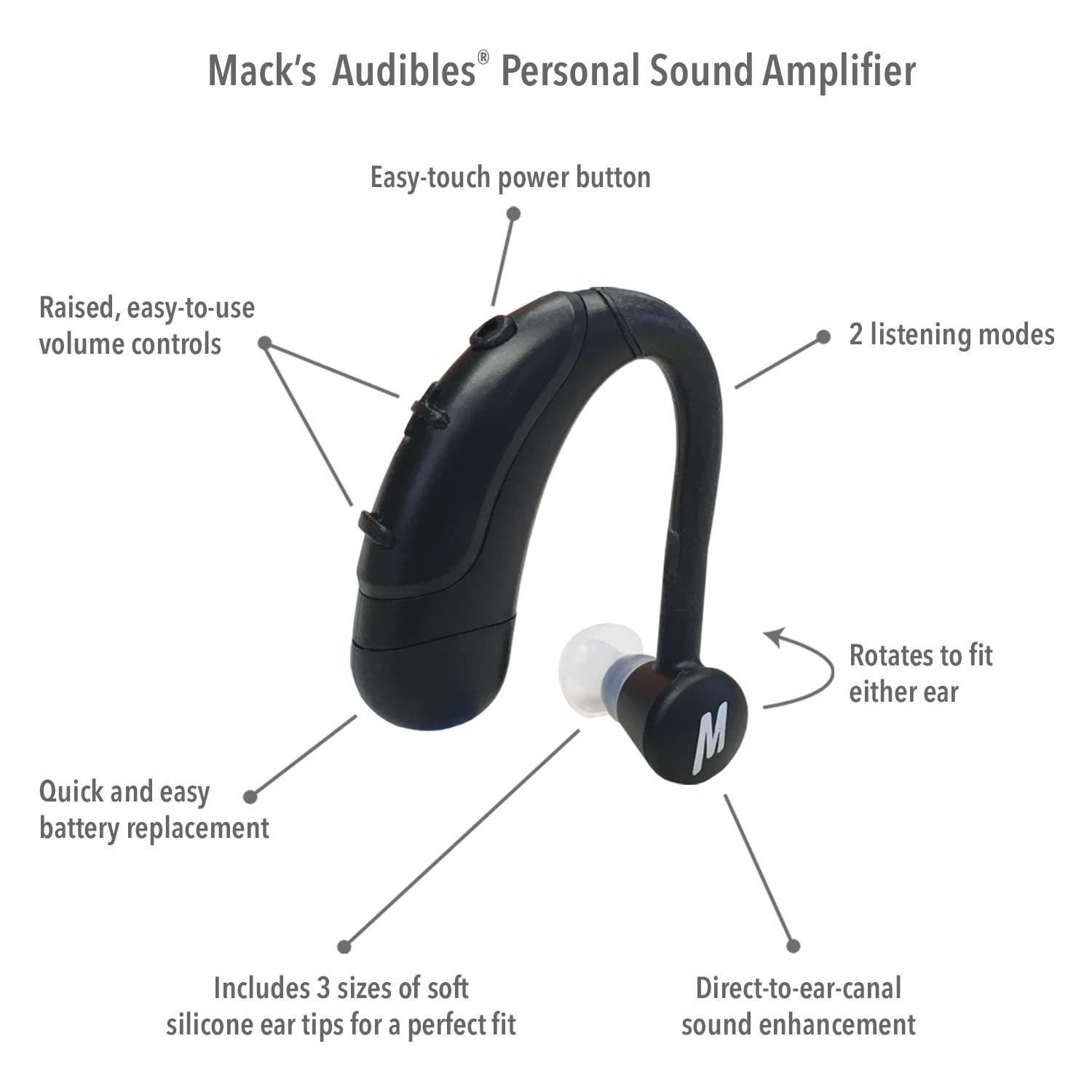 Mack's Audibles PSAP for Adults and Seniors Digital Hearing Amplifier