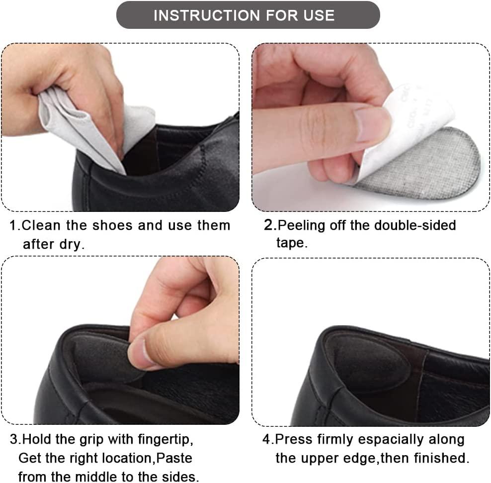 Foot's Heel Grips Liner Insert for Shoes Too Big, Shoe Inserts Liners for  Loose Shoes, Preventing Heel Slipping, Rubbing, Non-Slip (Beige & Black) -  Walmart.com