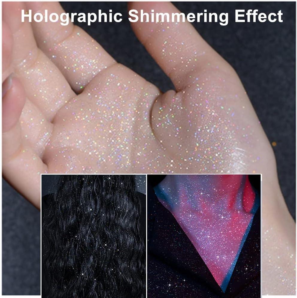 Mysense Glitter Spray for Hair and Body Silver Glitter Hairspray with