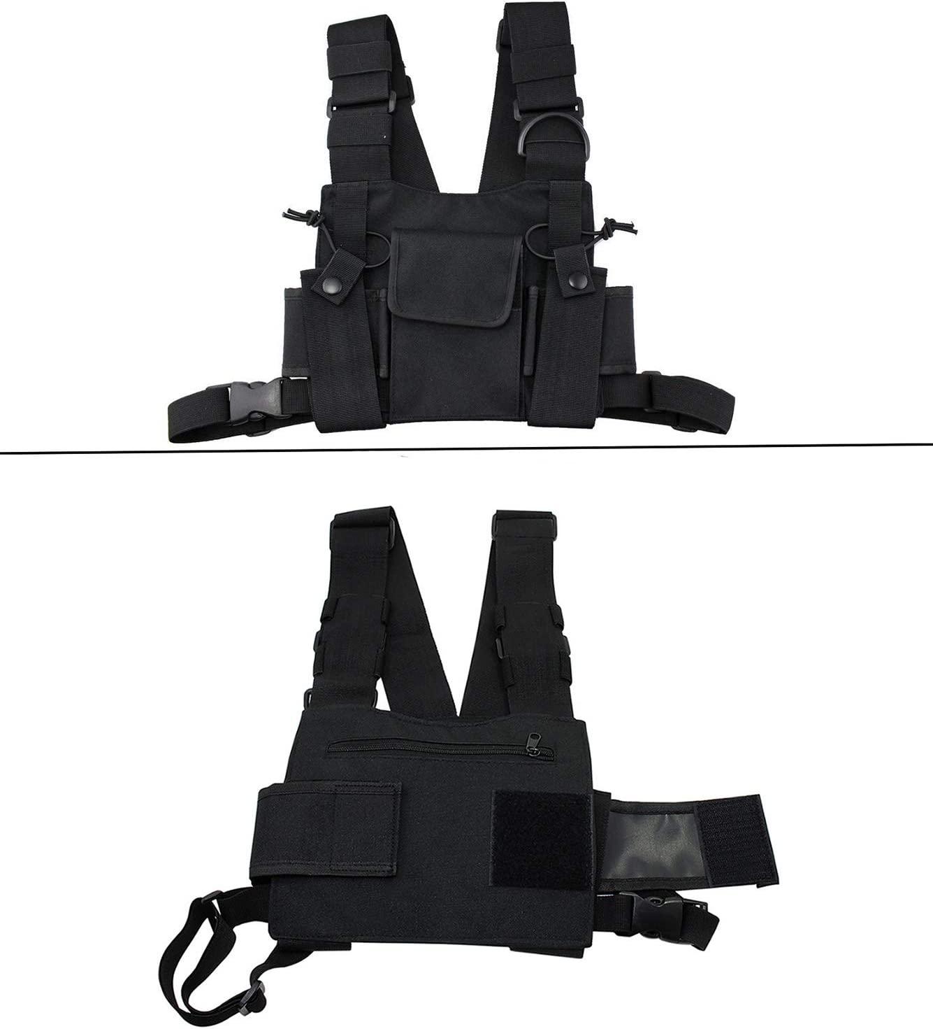 abcGoodefg Radio Chest Harness Vest for Two Way Radio Walkie