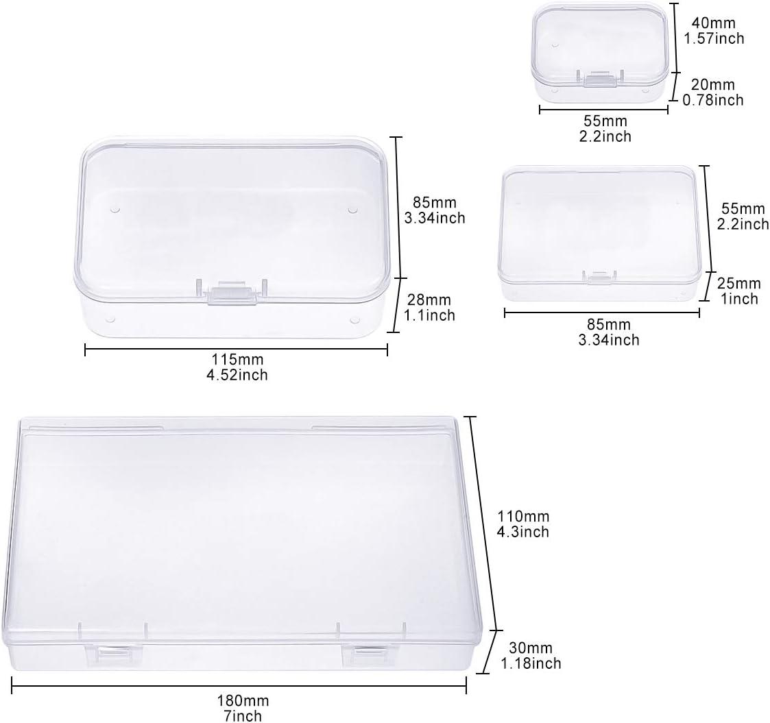 Goodma 24-Piece Rectangular Mini Clear Plastic Storage Box Set for ...