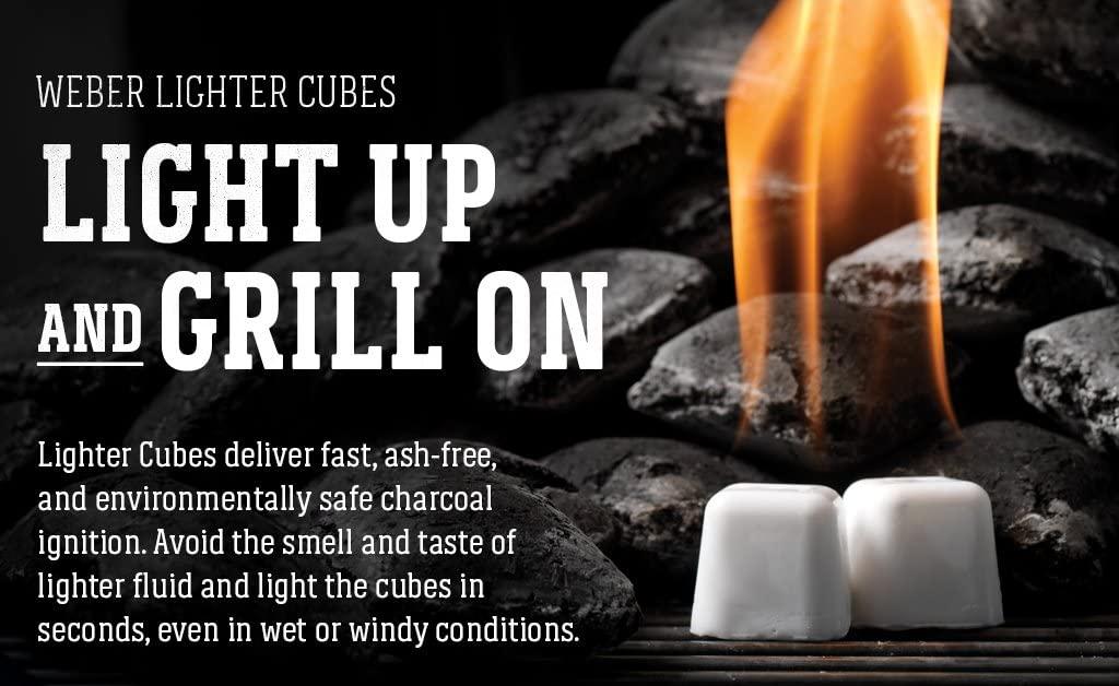 Weber Lighter Cubes White 24-Piece Pack Fast Lighting Solution