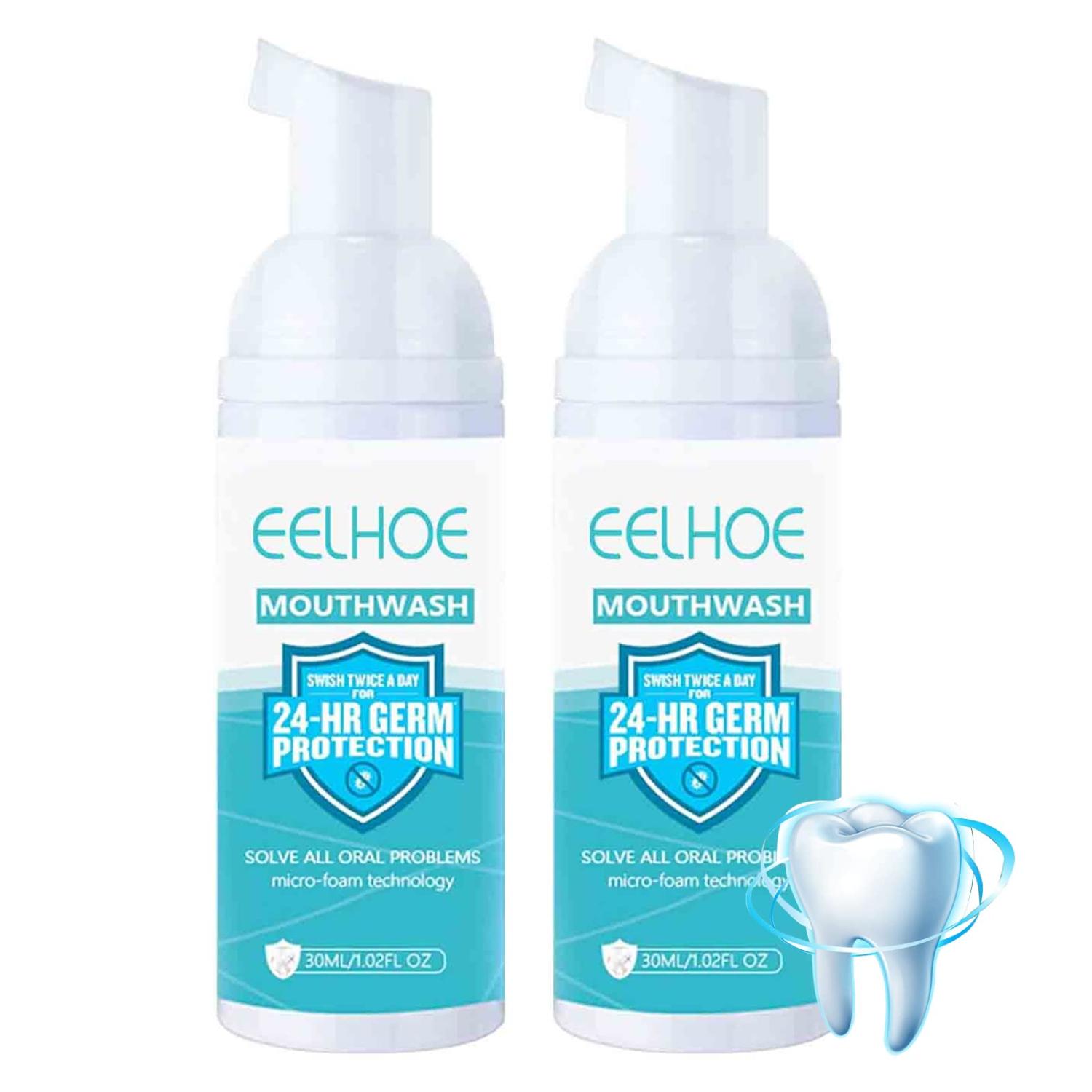 EELHOE Teeth Whitening Foam Toothpaste Stain Removal Mouthwash 30ml