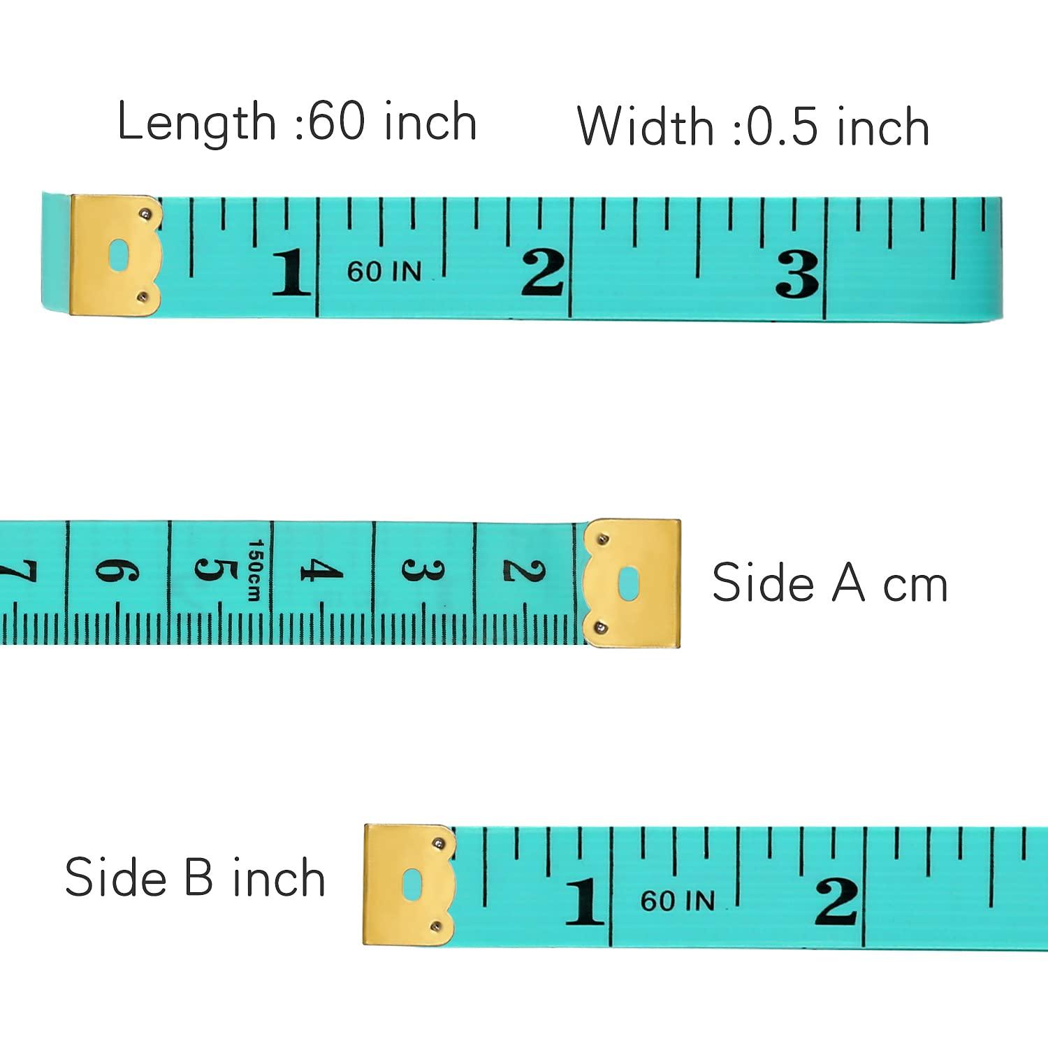 Akstore 12 PCS Soft Tape Measures Double-Scale 60-Inch/150cm Soft Tape  Measure Ruler Bulk for Sewing Tailor Cloth,Medical Measurement,Body  Measurements (Multicolors)