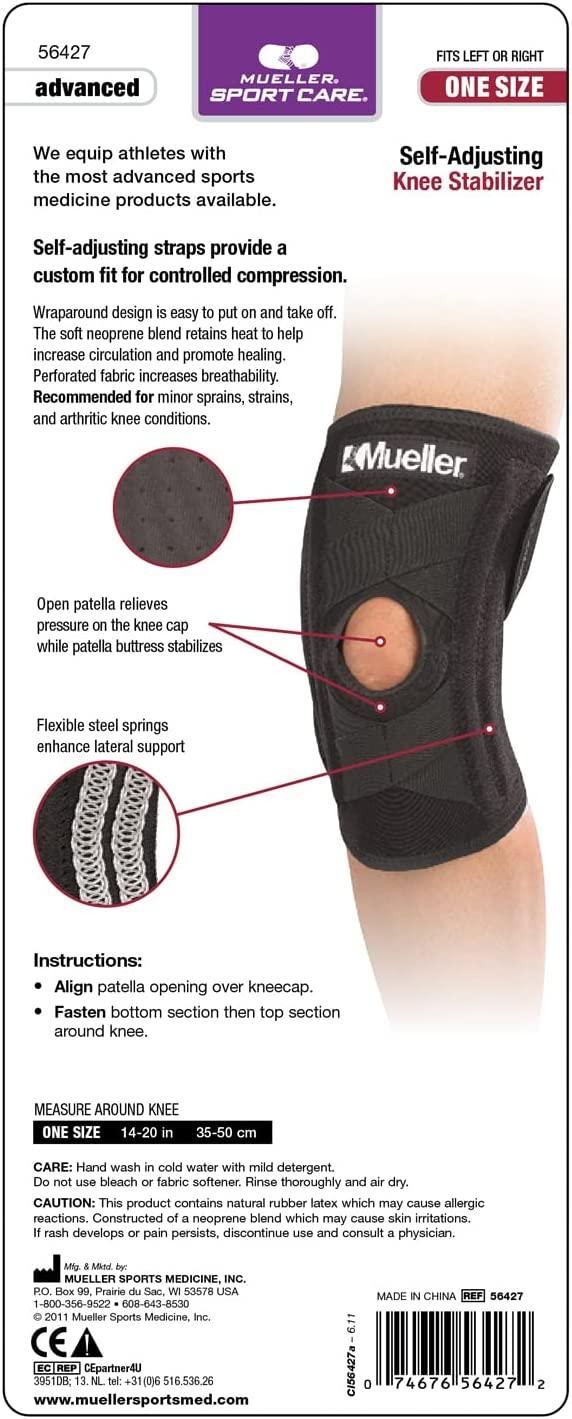 Mueller Sports Medicine SelfAdjusting Knee Stabilizer, For Men and