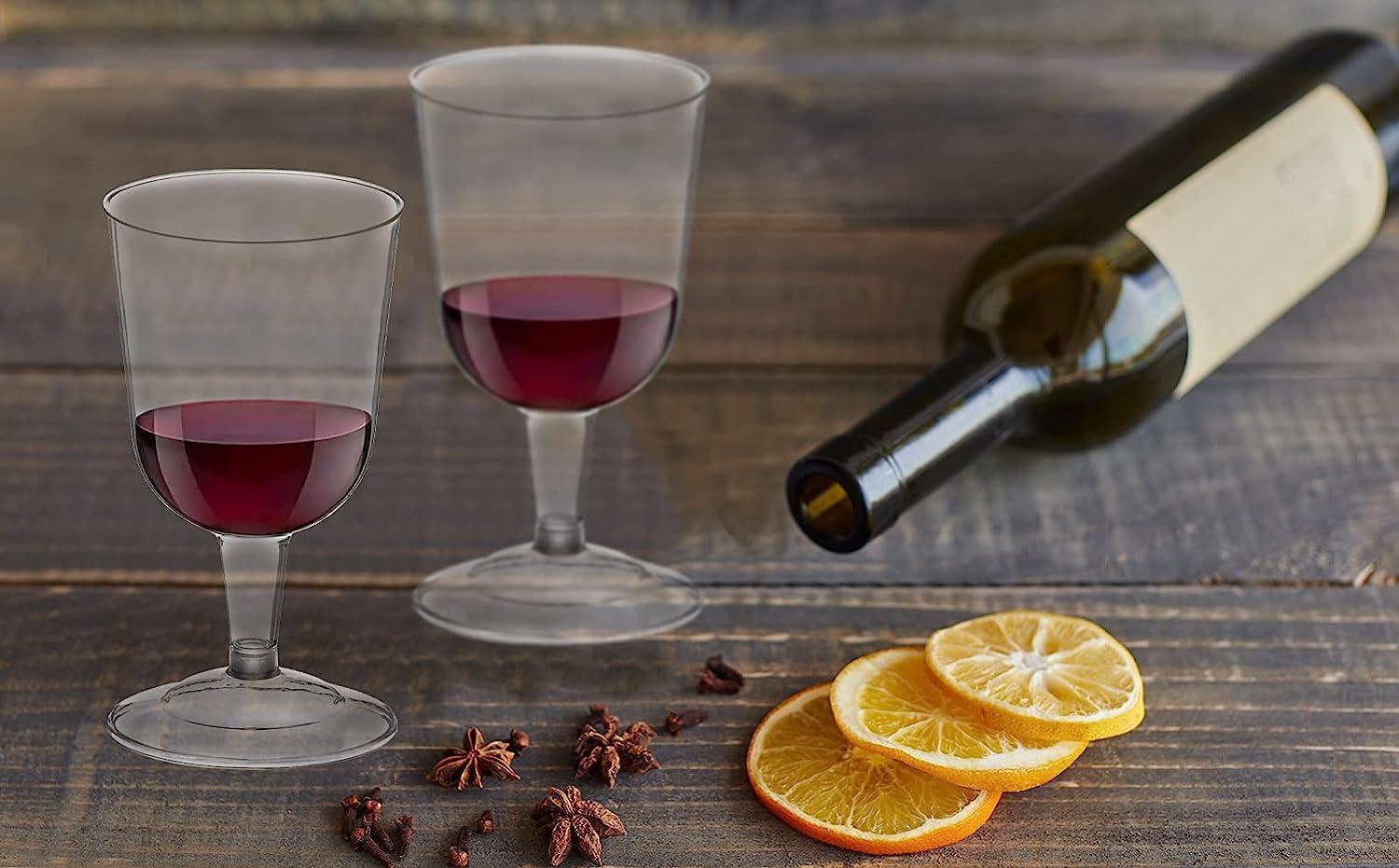 DecorRack 24 Pack of 6 Oz Plastic Wine Glasses for Outdoor Parties -  Stackable, Reusable, Disposable Clear Cups for Weddings, Picnics | Buy Now  with Express International Delivery | GoSupps.com