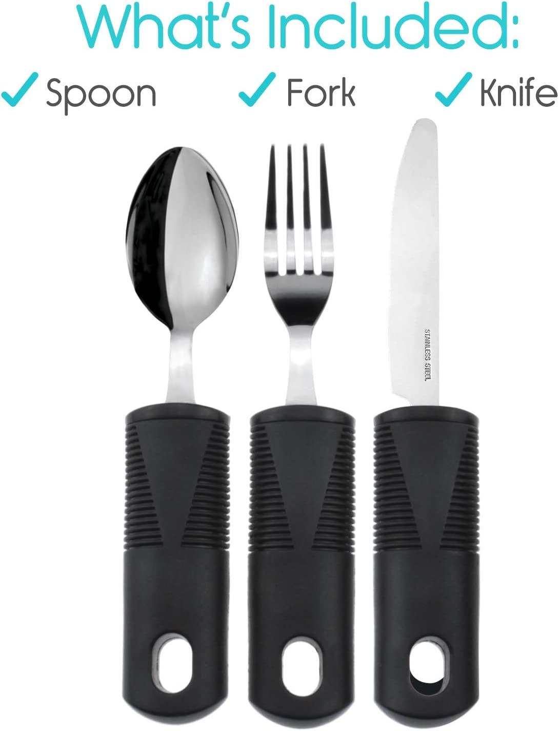 Vive Adaptive Utensil Set Heavy Stainless Steel Silverware for