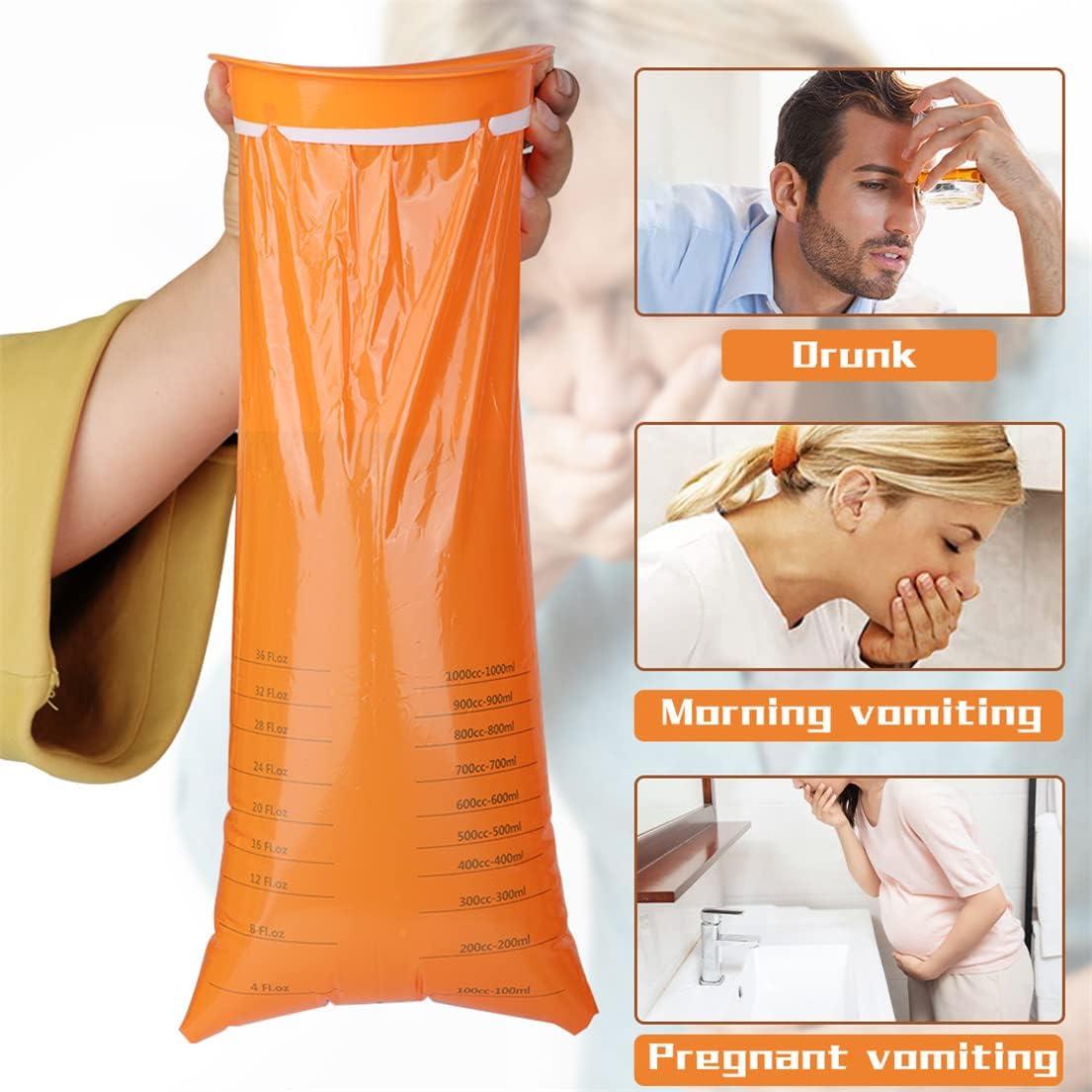 16 Pack LAOJU Disposable Vomit Bags 1000ML Barf Bags for Travel