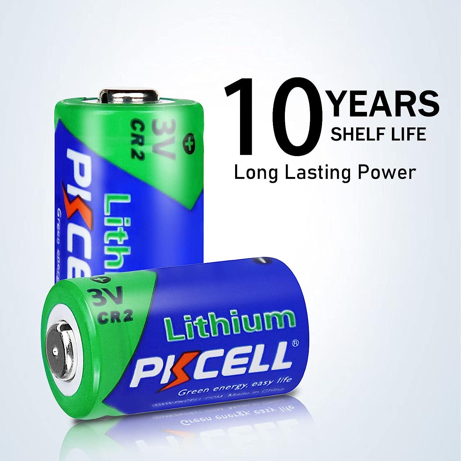 PKCELL CR2 CR15H270 3v 850mAh Lithium Photo Battery for Motion Sensors (2pc)