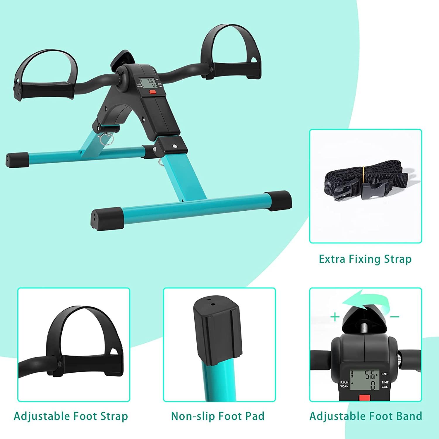 Uten Folding Pedal Exerciser Mini Exercise Bike Portable Foot Peddler