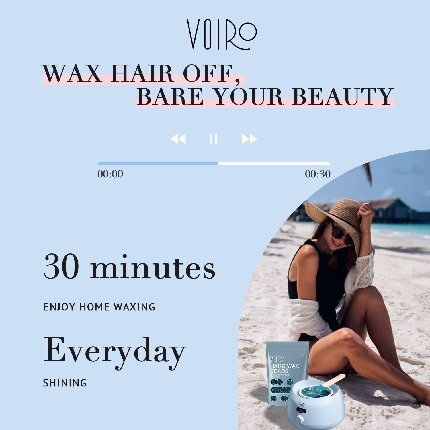 Wax Beads VOIRO 1 LB Hard Wax Beans for Hair Removal Brazilian