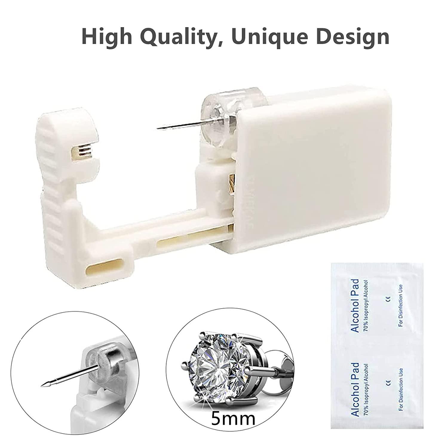 Ear Piercing Kit 4 Pack Self Ear Piercing Gun, Disposable Ear