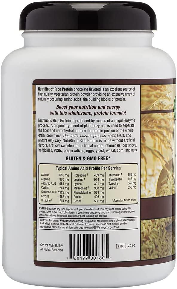 NutriBiotic Raw Rice Protein Chocolate 1.43 lbs (650 g)