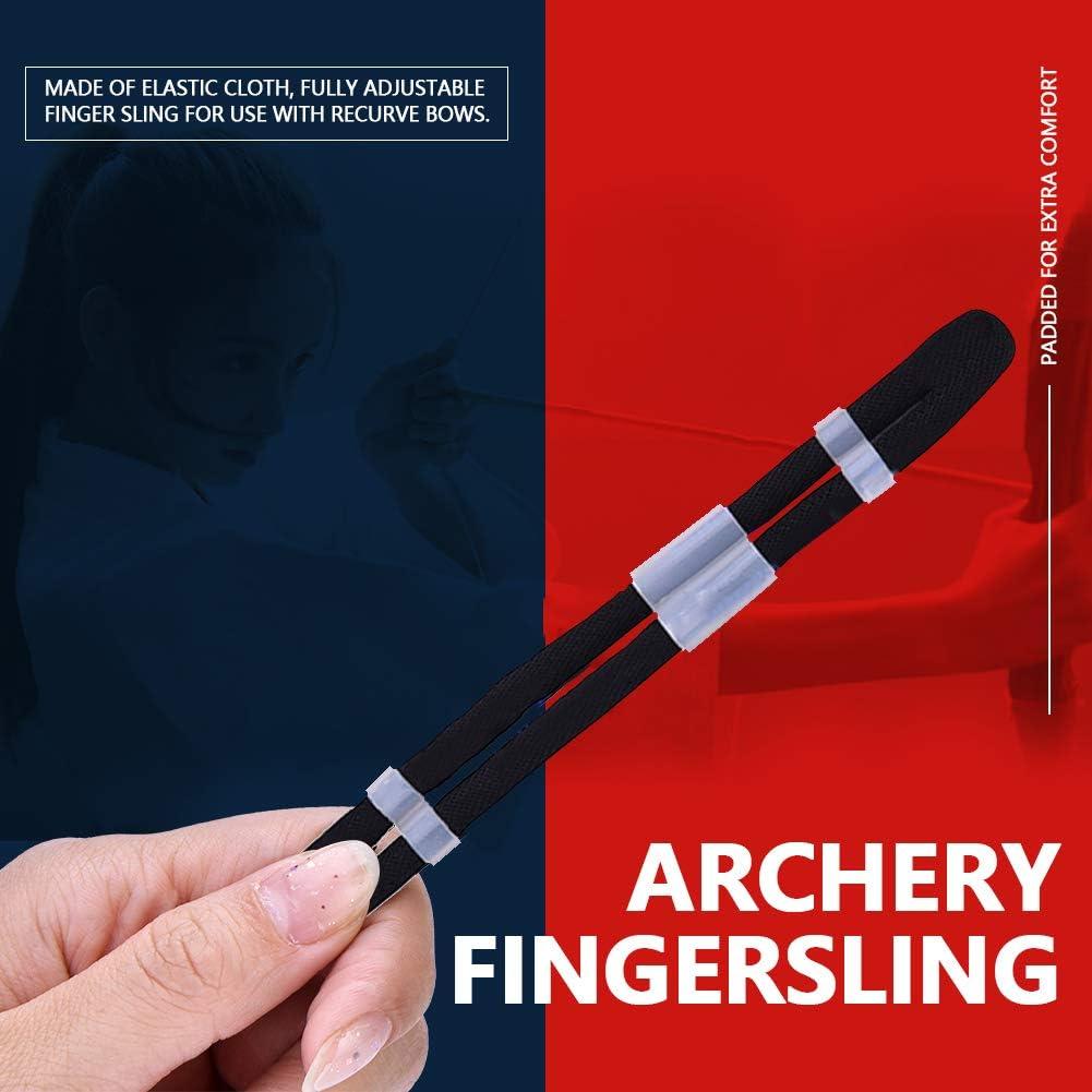 Adjustable Archery Finger Sling Soft Elastic Cloth for Recurve Bow