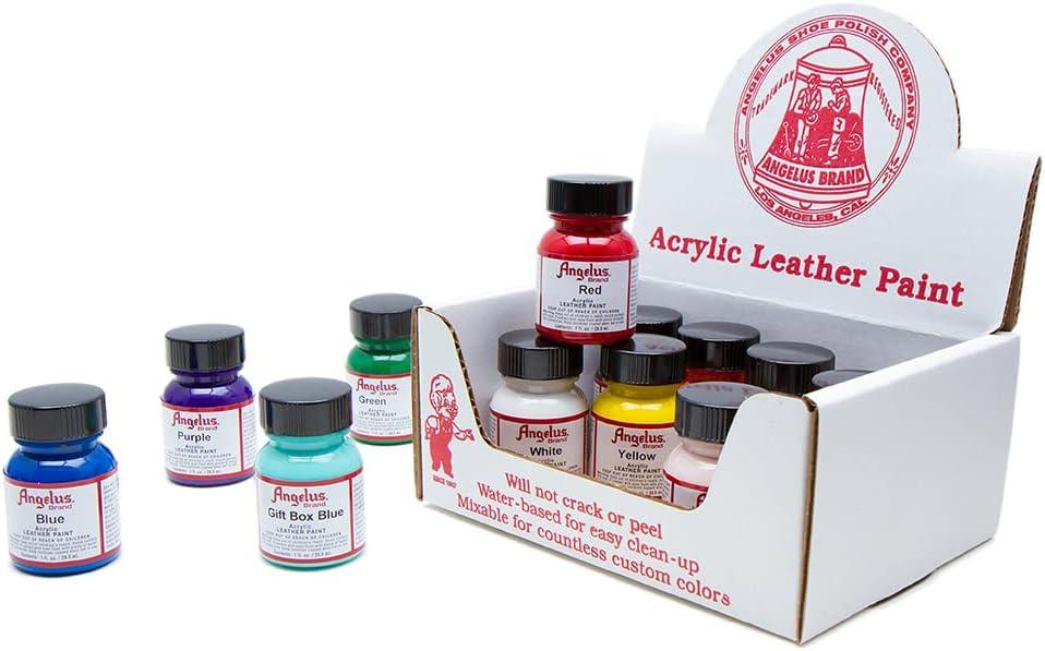  Angelus Leather Paint Starter Kit Set of 12 1 Ounce