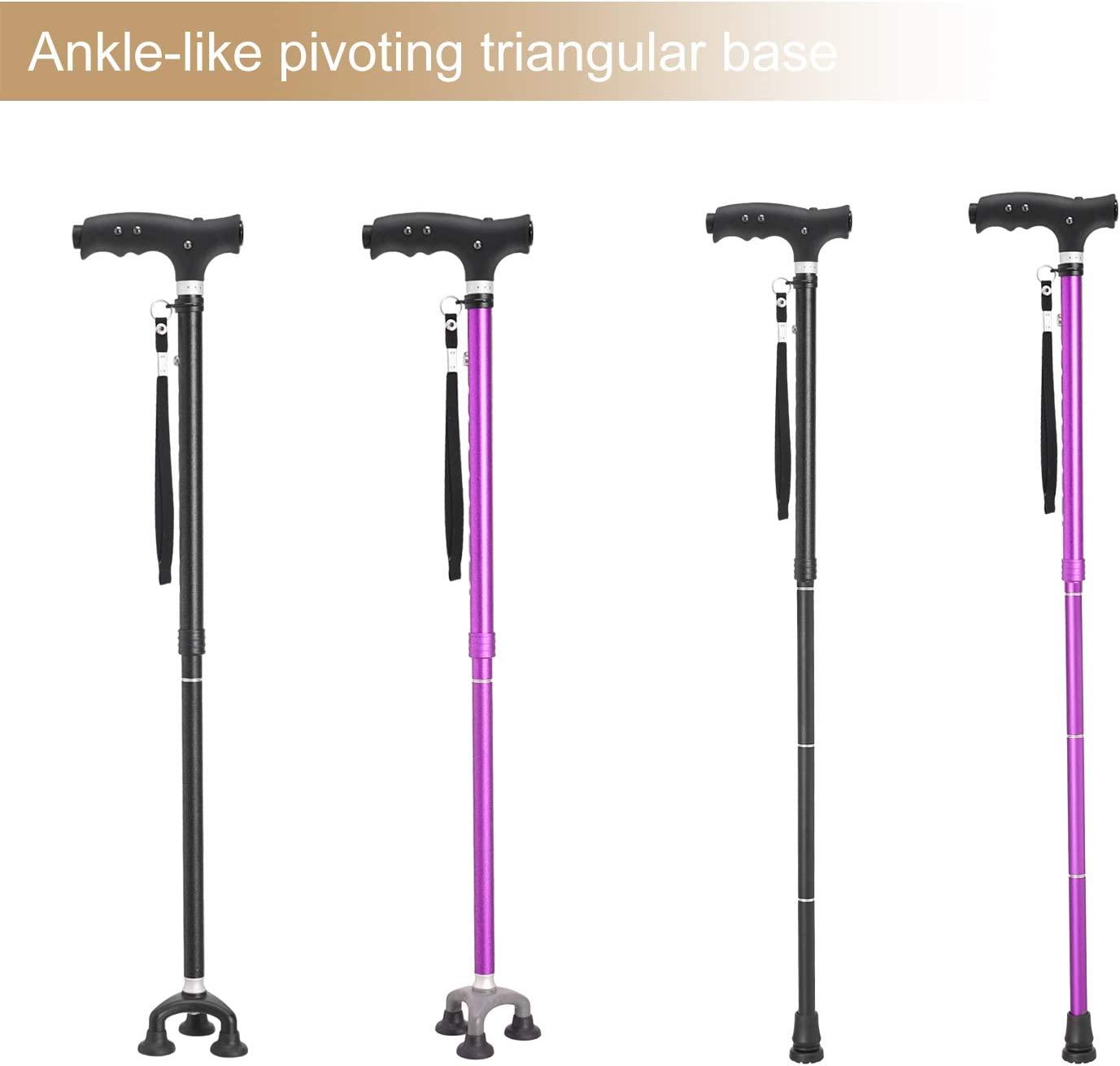 BeneCane Adjustable Walking Cane with LED Light Lightweight Portable