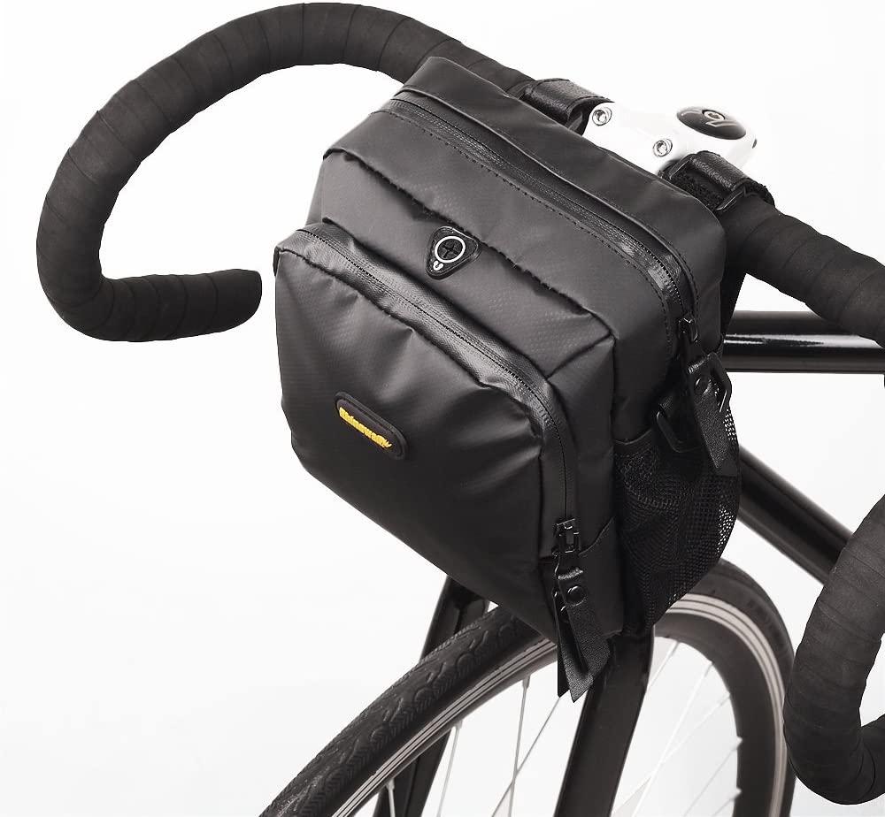 Rhinowalk Bike Handlebar Bag,Bike Front Bag Road Bike Bag Bike Frame Bag  Bike Basket Bag Bicycle Bag Professional Cycling Accessories Black