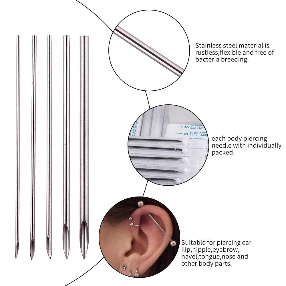 Ear Nose Piercing Needles TC Mix body piercing needles 12g.14g.16g