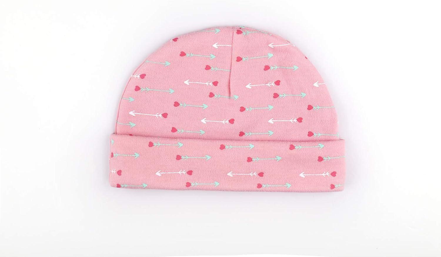 Newborn Baby Hat 100% Cotton Pink Owl Cap for Boys Girls 0-6