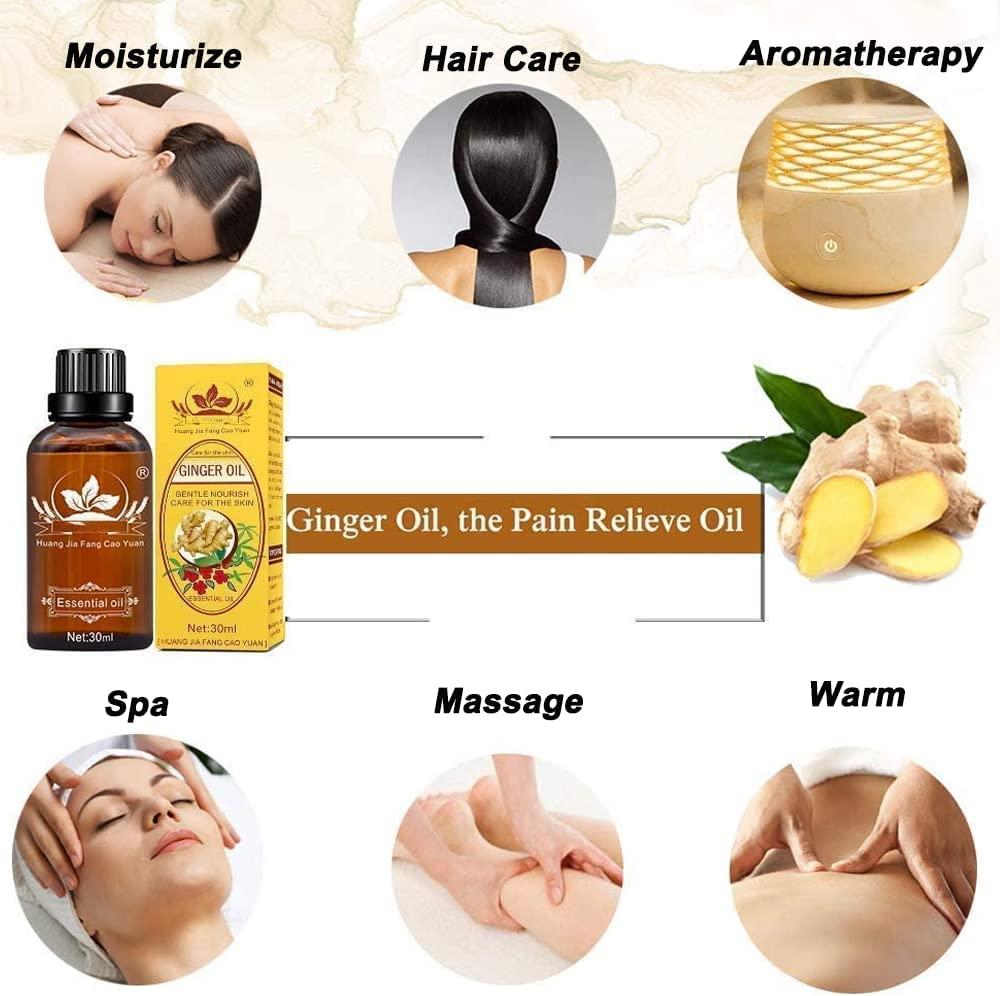 Ginger Oil Lymphatic Drainage Massage (5 Pack) 100 Natural Plant