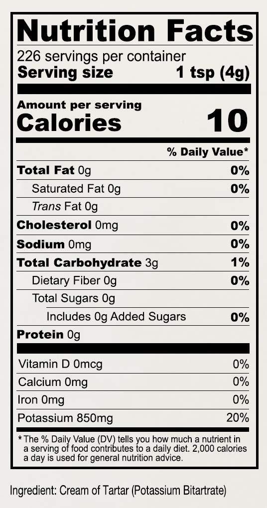 Anthony's Premium Cream of Tartar, 2 lb, Gluten Free, Food Grade, Non GMO, USP, FCC, Made in USA