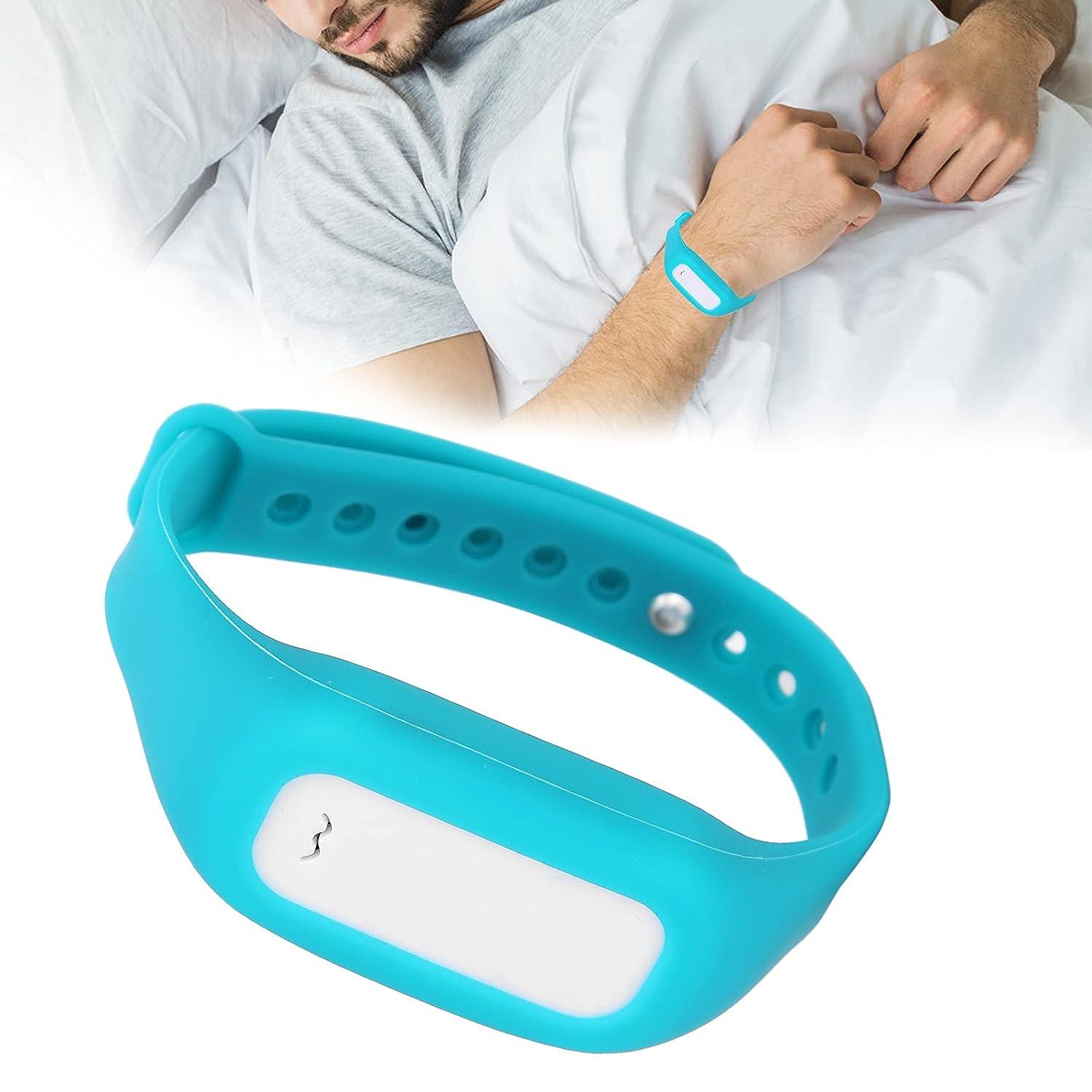 Infrared Sleep Connection Anti-Snore Wristband for Snoring Intelligent  Snore Bracelet Anti Snore Wristband Sleep Aid Device Snoring Solution  Stopper for Men Women with Battery (Blue Black) Blue Balack